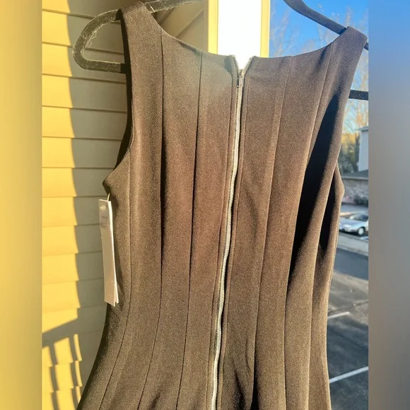 🆕AQUA Midi Dress Classic Office Soft Little Black Dress Bloomingdale’s Office - Picture 11 of 15